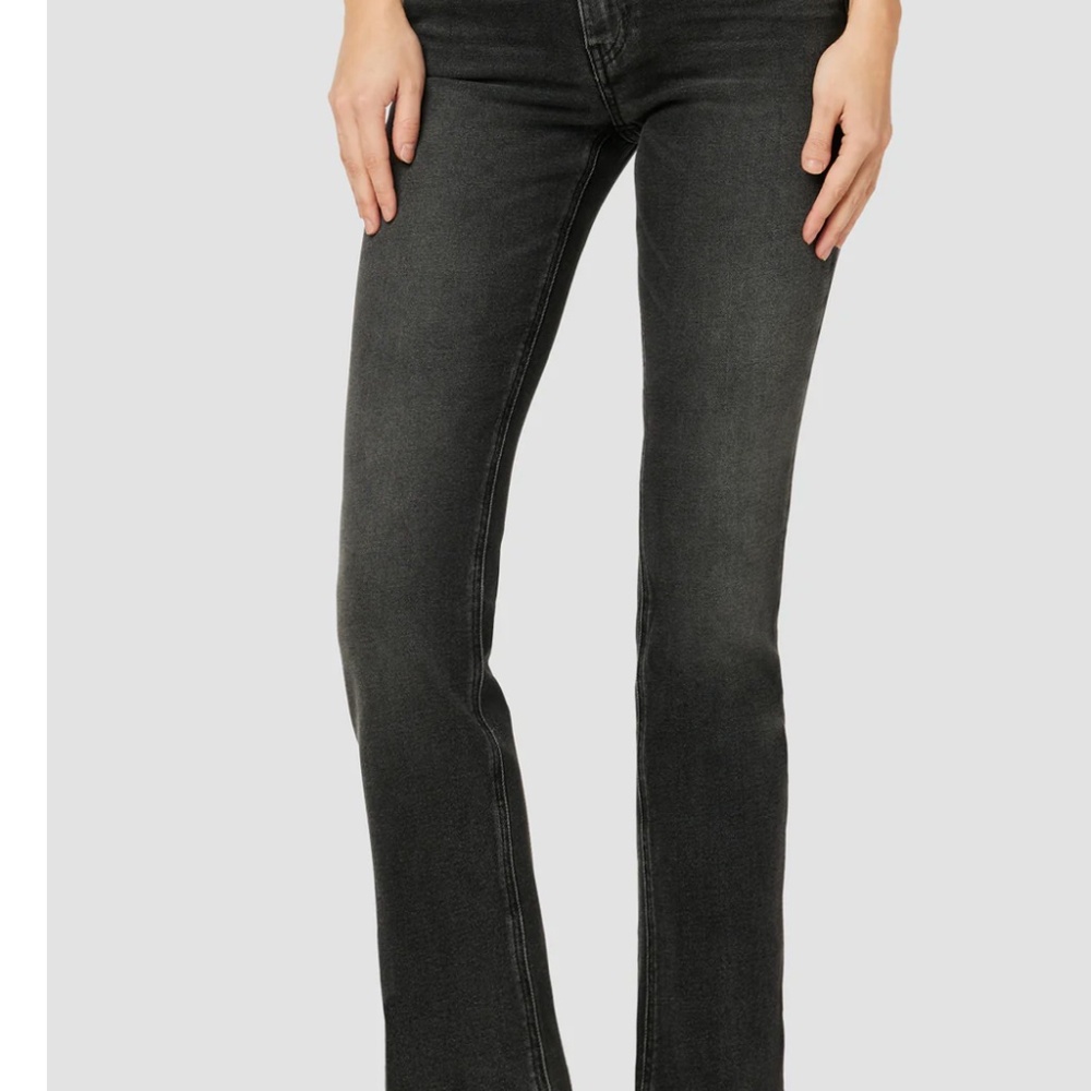 HUDSON Jeans High rise baby boot jean in Black Sand ankle slit size 32 NWT